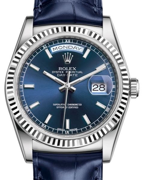 rolex blue leather|rolex leather bands men's.